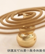 【和義沉香】《編號VQ08》葫蘆造型多用磁性香座-金色
